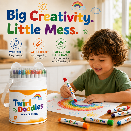Novyre™ TwirlDoodles | Washable Twist Crayons